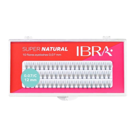 Ibra Kępki sztucznych rzęs Super Natural 0.07 C-12mm (P1)