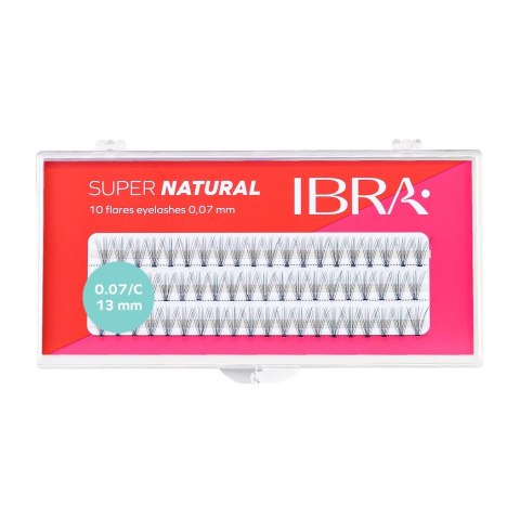 Ibra Kępki sztucznych rzęs Super Natural 0.07 C-13mm (P1)