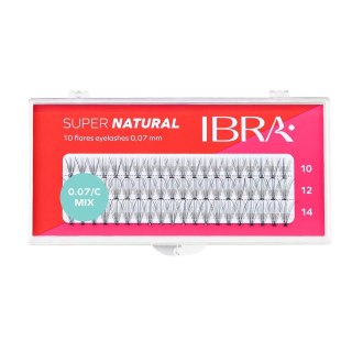 Ibra Kępki sztucznych rzęs Super Natural 10 D-0.07mm C Mix (P1)