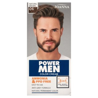 Joanna Power Men Color Cream farba odsiwiająca 04 Natural Brown (P1)