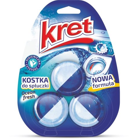 Kret Kostka do spłuczki Ocean Fresh 3x50g (P1)