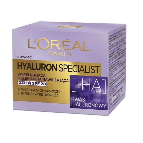 L'Oreal Paris Hyaluron Specialist krem na dzień SPF20 wypełniająca pielęgnacja nawilżająca 50ml (P1)