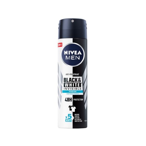 Nivea Men BlackWhite Invisible Fresh antyperspirant spray 150ml (P1)