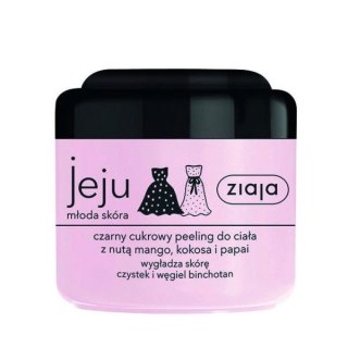 Ziaja Jeju czarny cukrowy peeling do ciała z nutą mango kokosa i papai 200ml (P1)